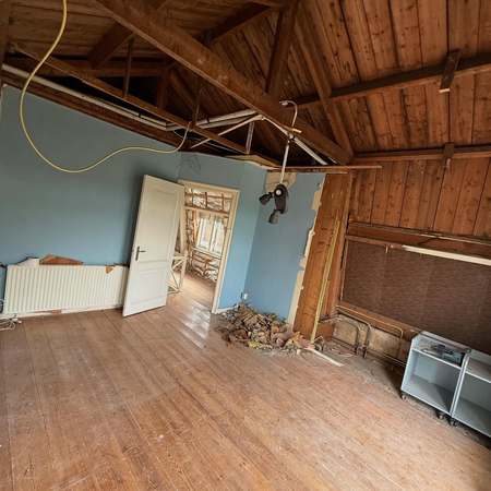 Gestripte ruimte na renovatiesloop